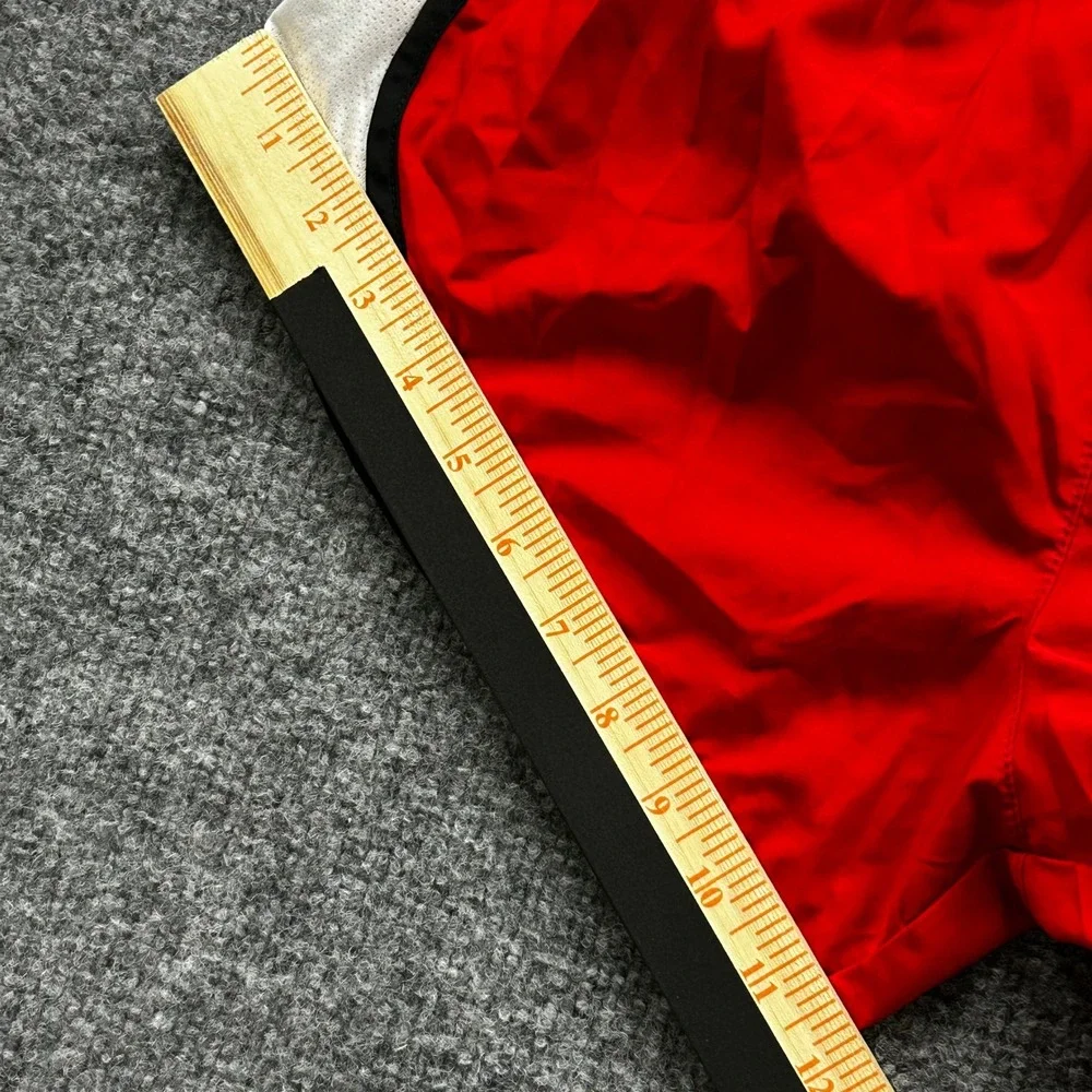 Nike Running Shorts Womens Size S Red Dri-Fit Mesh Trim Athletic Gym Workout
